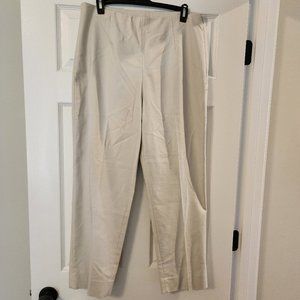 Nic & Zoe ZOZO POLISHED STRETCH SIDE ZIP Light Grey/Beige Pant Size 12